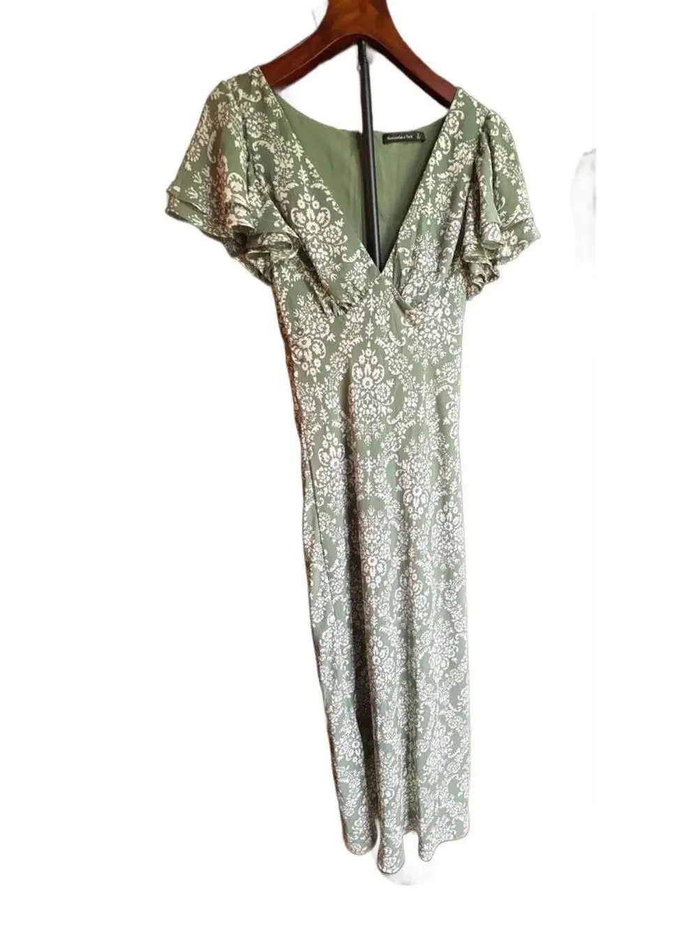Abercrombie & Fitch Green Floral Maxi S